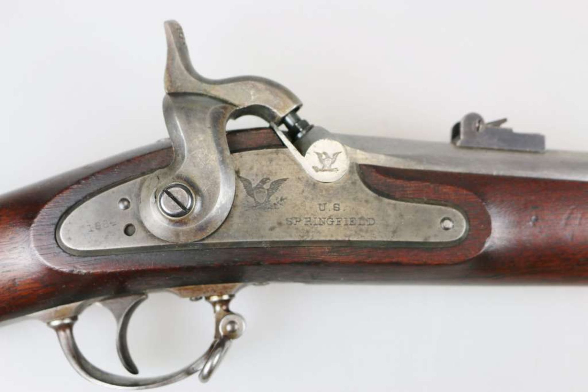 Perkussionsgewehr US-Springfield Modell 1864, Kaliber 58, am Lauf gestempelt "V" und "P" über - Bild 3 aus 7
