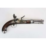 US Steinschloßpistole R. Johnson Model 1836. Lauf mit glatter Seele im Kal.54, gepunzt "H" sowie "US