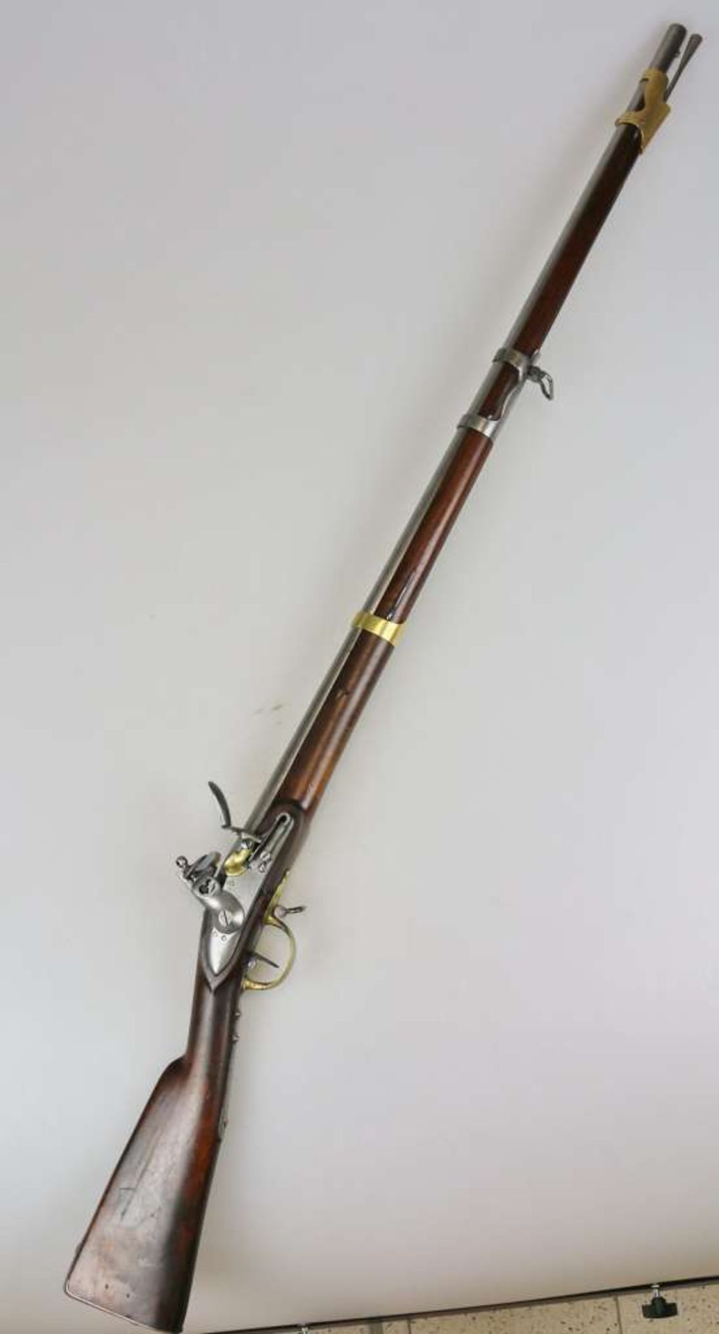 Frankreich Dragonergewehr M an 9, Manufaktur St. Etienne. Baujahr 1812. Runder glatter Lauf im