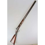 Perkussionsgewehr, Richards, Strand, London. Großkalibriges Gewehr im Kaliber 22 mm. Damastlauf,