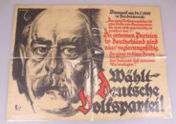 A.M. Cay (eigtl. Alex M. Kaiser), "Wählt deutsche Volkspartei", Berlin 1924. Maße: 94 x 71 cm.
