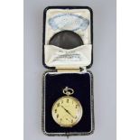 Alpina, Union Horlogere, Taschenuhr 585er Gelbgold, Modell von 1936, im original Etui. Vorderer