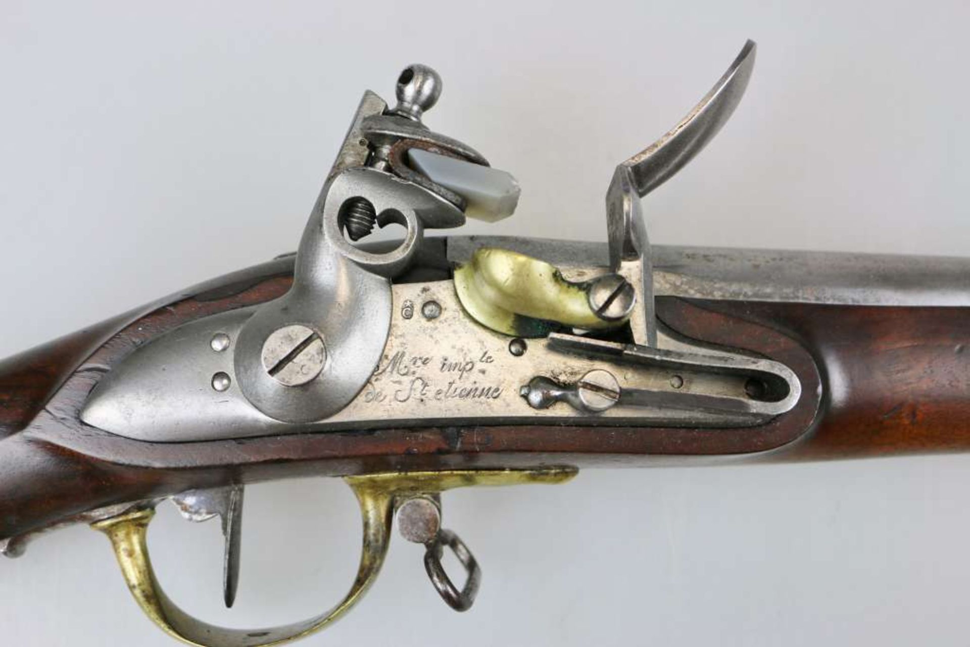Frankreich Dragonergewehr M an 9, Manufaktur St. Etienne. Baujahr 1812. Runder glatter Lauf im - Bild 3 aus 7
