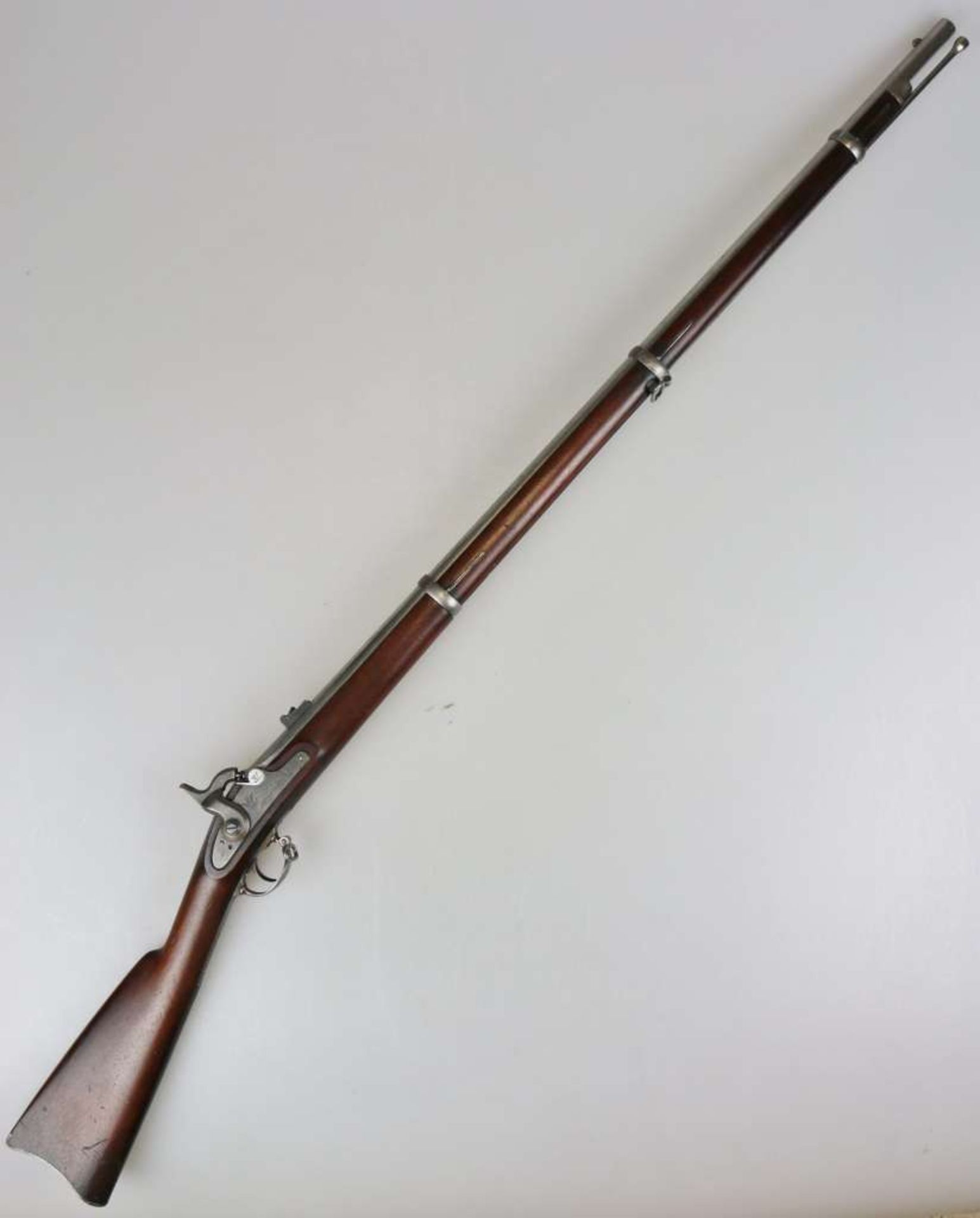 Perkussionsgewehr US-Springfield Modell 1864, Kaliber 58, am Lauf gestempelt "V" und "P" über
