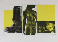 Peter SORGE (1937-2000), vier Blatt Grafik, eine Radierung und drei Offsetlithographien, jeweils