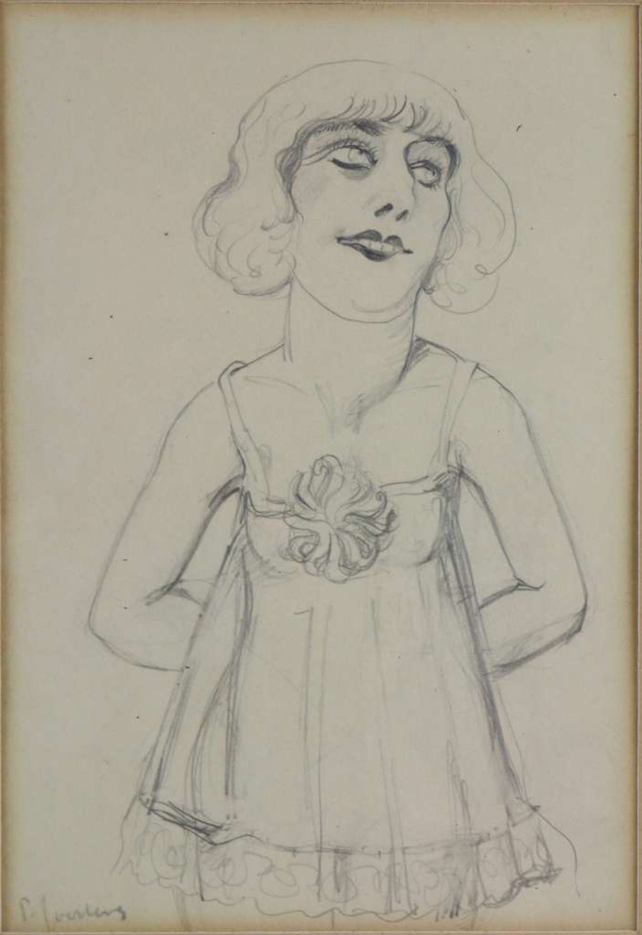 Paul JOOSTENS (1889-1960), Zeichnung, "Femme", ca. 1925, signiert. Maße: 24,4 x 17,2 cm.
