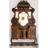 Verspielte Etagere, Louis Philippe, mit jugendstiligen Aspekten, Obstholz und andere, überreich