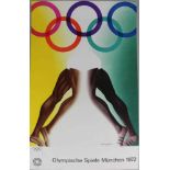 27 Blatt Edition Olympia 1972 GmbH, unlimitierte Auflage, 101 x 64 cm, Copyright, partiell mit "