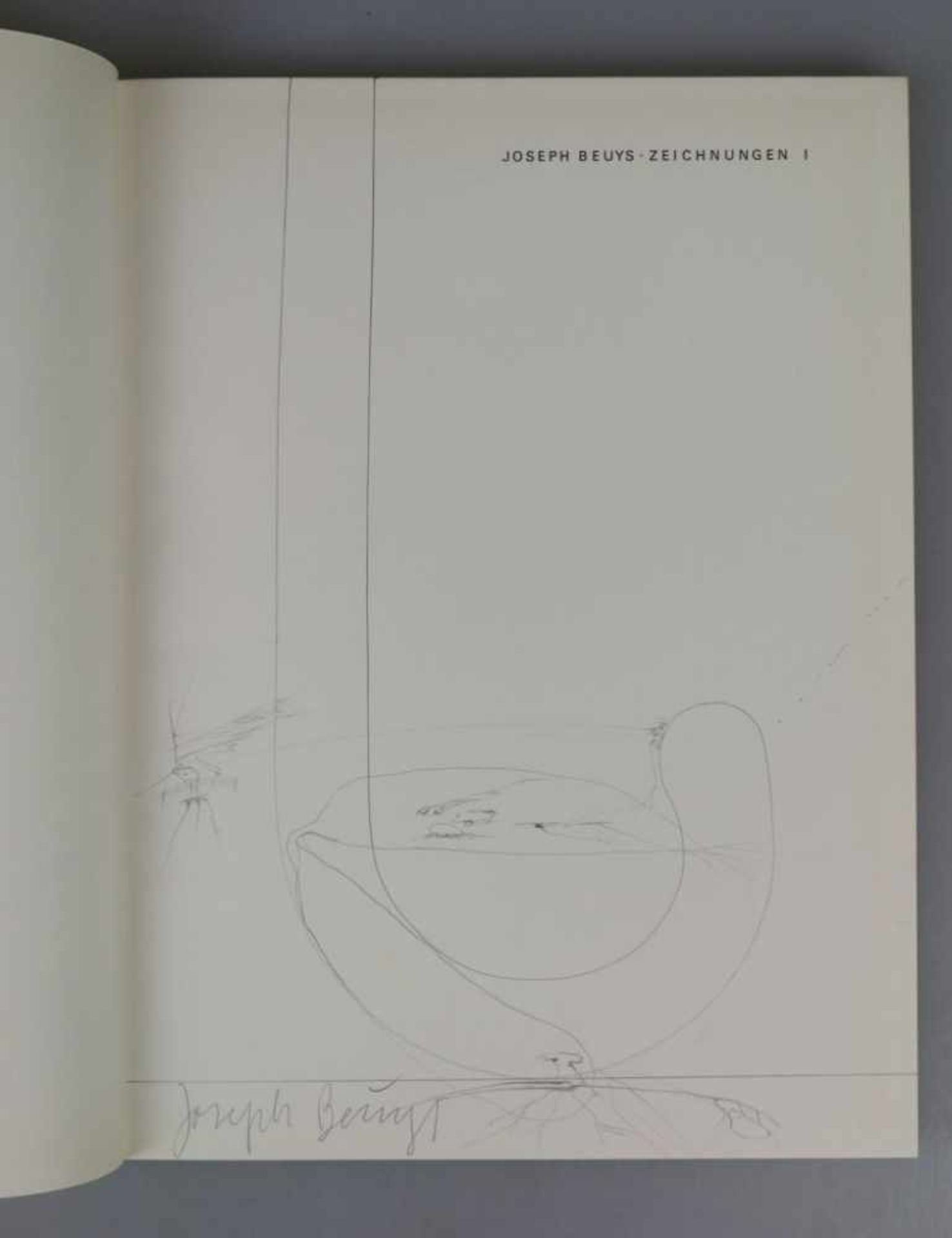 Joseph BEUYS (1921-1986), Bleistiftzeichnung 1974 (im Buch: Joseph Beuys, Zeichnungen 1947-59 I), u.