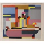 Walter Dexel, (1890 - 1973) Farbserigraphie, "Salonprachtdampfer", rechts unten signiert, links