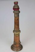 Tibetanische Tempeltrompete um 1900, Kupfer und Messing, teilweise verziert mit hinduistischen