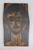 Peter ROYEN (1923-2013), Original- Druckstock, Holz, beidseitig beschnitzt, signiert und datiert "P.