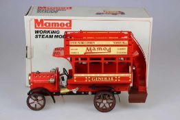 Mamod LB1 London Bus, detailgetreues Echt-Dampf-Fahrzeug, Länge: ca. 46 cm. Neuwertiger Zustand in