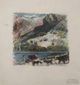 Lovis CORINTH (1858-1925), Farblithographie, "Schweizer Landschaften" ca. 1924, u.re. Atelierstempel