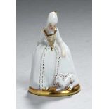 Porzellan-Miniaturfigur, "Krinolinendame", Augarten, Wien, 2. Hälfte 20. Jh., Entw.: Mathilde Jaksch