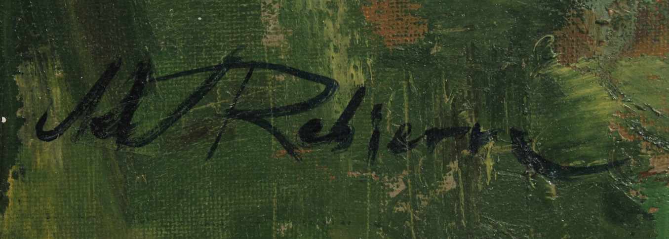 Rebierre, Marc, französischer Maler geb. 1934. "Jockey zu Pferd", sign., Öl/Lw., 54 x 64 cm - Image 2 of 3
