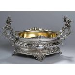 Prunk-Jardiniere, Bruckmann & Söhne, Heilbronn, für Lazarus Posen, Frankfurt, um 1890, Silber 800,