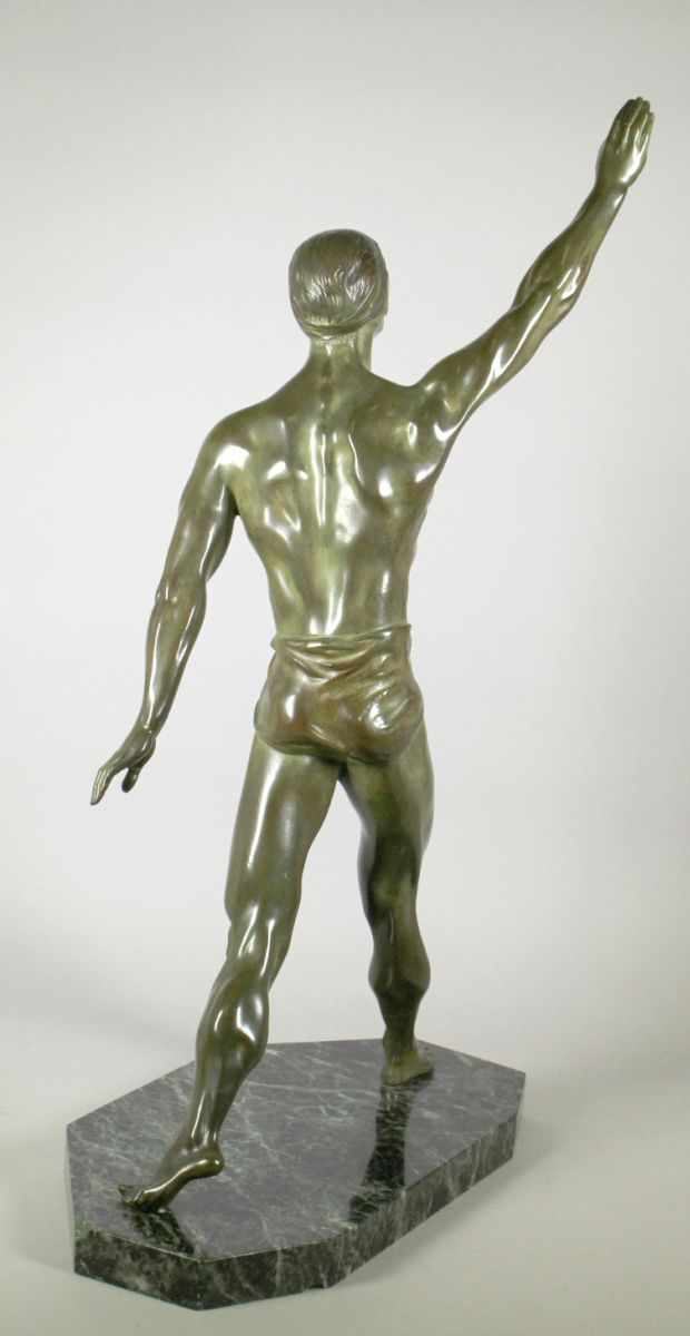 Bronze-Plastik, "Sieger", am Sockel sign. Varnier, französischer Bildhauer um 1920, - Image 2 of 3