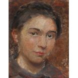 Croissant, August, Landau 1870 - 1941 ebenda. "Mädchenportrait", monogr., Öl/Malpappe, 26 x 20 cm,