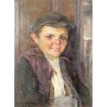 Carpentier, Madeleine Charlotte Louise, Paris 1865 - 1949. "Jungenportrait", sign., dat. 1923, Öl/