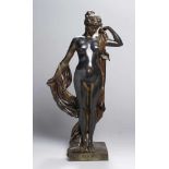 Bronze-Plastik, "Phyrne", Campagne, Pierre Etienne Daniel, franz. Bildhauer 1851 - 1914,