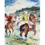 Dill, Otto, Neustadt 1884 - 1957 Bad Dürkheim. "Polospiel", Aquarell, sign., 33 x 26 cm, Lit.: