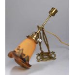 Wand-Lampe, Cristalleries de Compiègne, Frankreich, 20/30er Jahre, runde, durchbrochen gearbeitete