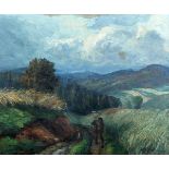 Niedermayer, Wilhelm, Passau 1899 - 1965 Englburg. "Blick in weite Landschaft", sign., Öl/Lw., 66