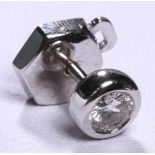 Ohrstecker, WG 750, besetzt mit Brillantsolitär, ca. 0,25 ct., weiß, si.