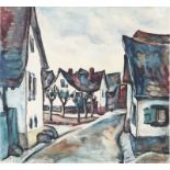 Croissant, Eugen, Landau 1898 - 1976 Urfahrn am Chiemsee. "Nußdorf (Landau/Pfalz)", Aquarell, sign.,