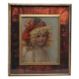 Scannell, Edith M.S., engliche Malerin erwähnt 1870 - 1921. "Cupidon", sign., Öl/Lw., 26 x 20 cm