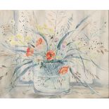 Croissant, Elisabeth, dt. Malerin 1903/05 - 1997. "Feldblumenstrauß in Vase", Aquarell, sign., 40