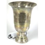 Tischlampe, 2. Hälfte 20. Jh., versilbert, vasenförmiger Korpus, 1 elektrifizierte, ungeprüfte