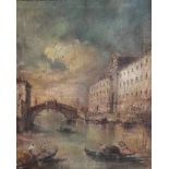 Anonymer Maler, Mitte 20. Jh. "Ansicht von Venedig", Öl/Lw., 41 x 34 cm