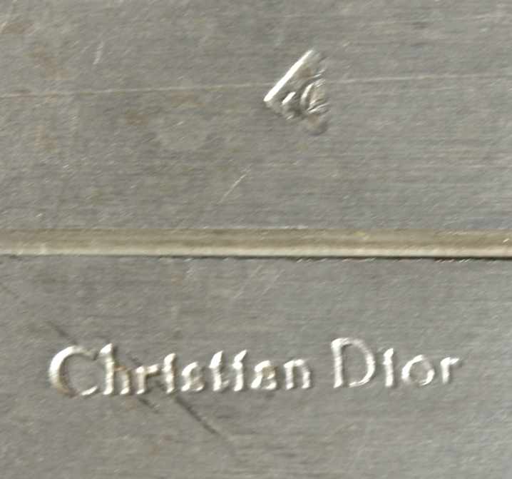 Metall-Set, 3-tlg., Christian Dior, 70/80er Jahre, bestehend aus: Champagner-Kühler, Weinflaschen- - Image 4 of 4