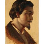 Anonymer Maler, 19./20. Jh. "Herrenportrait", Öl/Malpappe, 19 x 14 cm