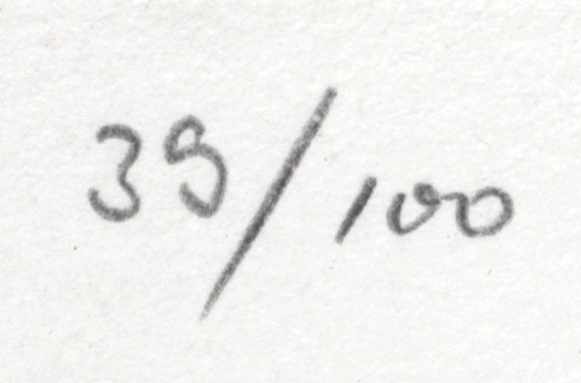 Diehl, Hans Jürgen, geb. 1940 in Hanau. "Vorführung", Farbradierung, sign., dat. 1972, num. 39/ - Image 3 of 3