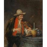 Busciolano, Vincenzo, italienischer Maler geb. 1851. "Beim Geigespiel", sign., Öl/Lw., 36 x 30 cm