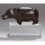 Bronze-Tierplastik, "Nilpferd", Muela, Carlos Garcia, Tetuán-Marruecos 1931 - 2013 Madrid, plastisch