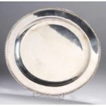 Tablett, Mitte 20. Jh., Sterling Silber, ovale Form, glatter Spiegel, verdickter Rand mit