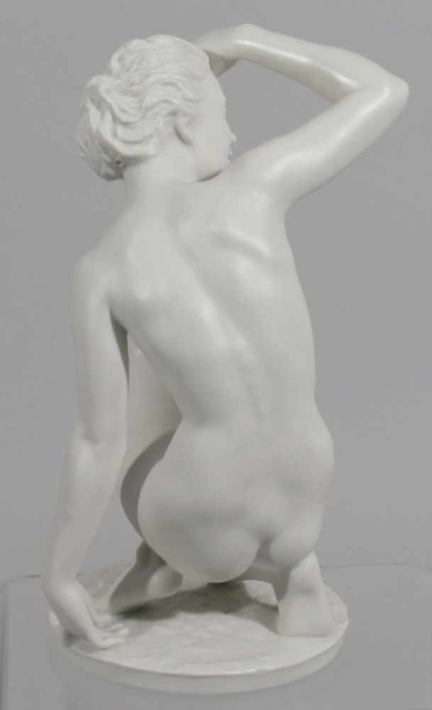 Bisquitporzellan-Figur, "Schauende", Lorenz Hutschenreuther, Kunstabteilung Selb, um 1955-68, Entw.: - Image 2 of 5