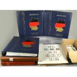 Deutschland, großer Karton mit Alben, Vordruckblätter, losen Marken, etc., in allen Erhaltungen