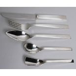 Konvolut Besteckteile, 5-tlg., Robbe & Berking, Sterling Silber, Model: Riva, unterschiedliche