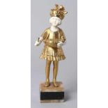 Bronze-Plastik, "Mädchen mit Korb und Blümchen", Omerth, Georges, französischer Bildhauer erwähnt