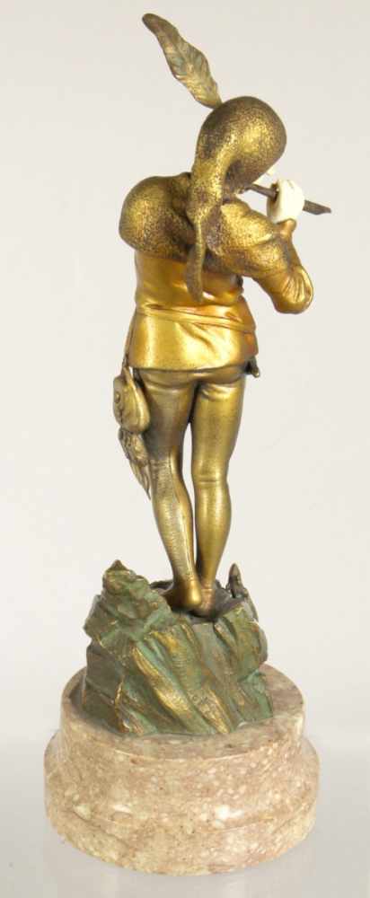 Bronze-Plastik, "Rattenfänger von Hameln", Barillot, Eugene, französischer Bildhauer 1841 - 1900, - Image 2 of 3