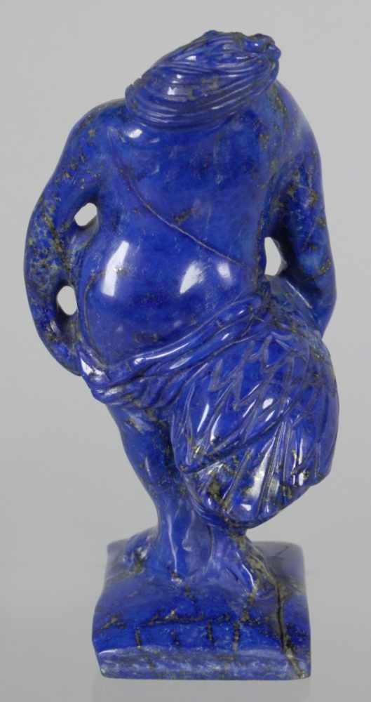 Lasislazuli-Figur, "Kopflose Leda mit dem Schwan", anonymer Bildhauer, auf kantiger Flachplinthe - Image 2 of 3