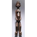 Ahnen-Figur, Lobi, Burkina Faso, vollplastische, stehende Darstellung mit herabhängenden, an
