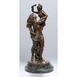Bronze-Plastik, "Amor & Psyche", Rancoulet, Ernest, franz. Bildhauer 1870 - 1915, vollplastische,