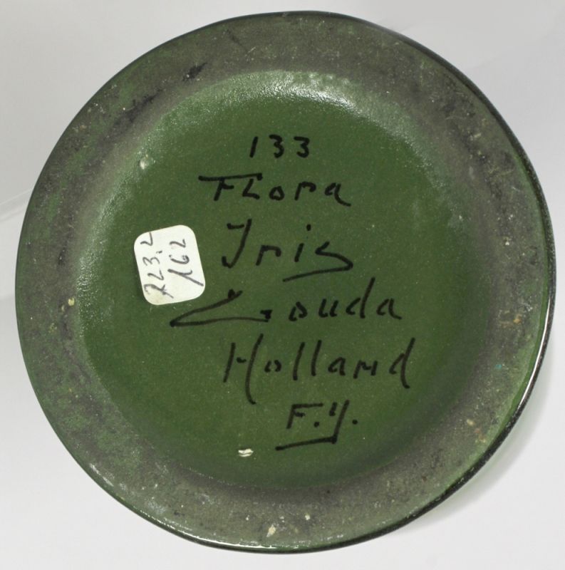 Keramik-Henkelvase, Plateelbakkerij Zuid-Holland, E. Estié & Co., Gouda, um 1915, über gewölbt - Image 3 of 3