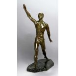 Bronze-Plastik, "Sieger", am Sockel sign. Varnier, französischer Bildhauer um 1920,
